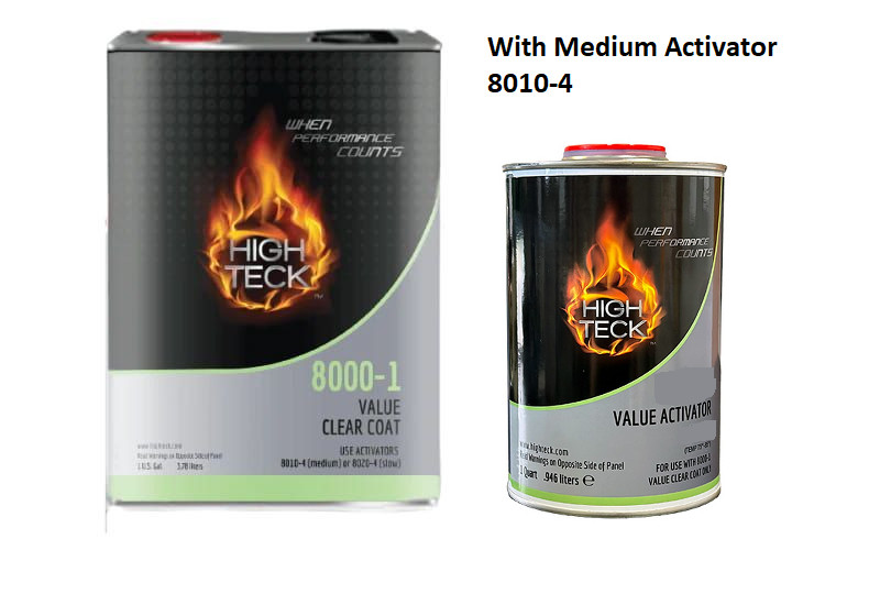 High Teck 8000 Value 2K Clear Coat High Gloss With Medium Activator