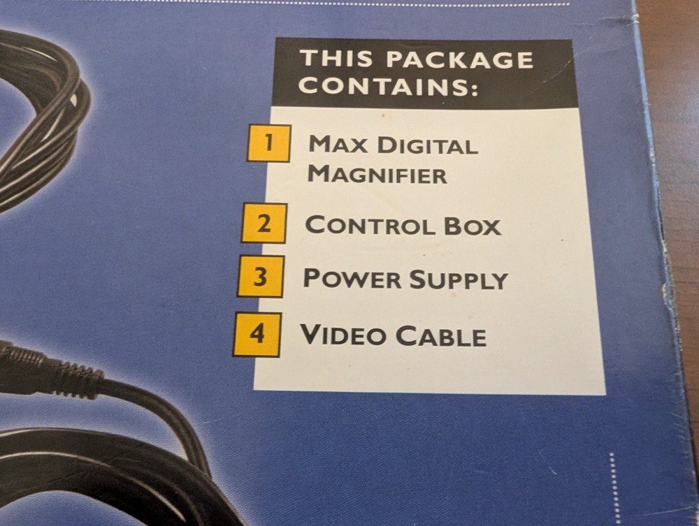 Max Enhanced Vision Digital Magnifier MXP2-D Black and White. New open box