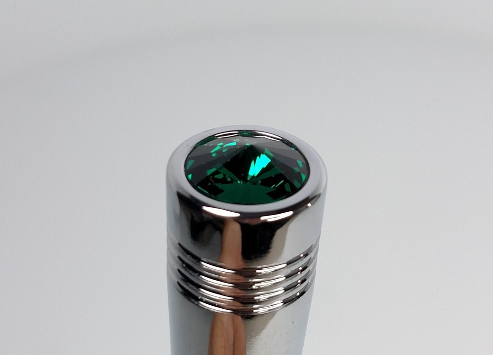 (Set/5) Green Crystal Chrome Toggle Switch Extensions - Freightliner 2-1/4" Long