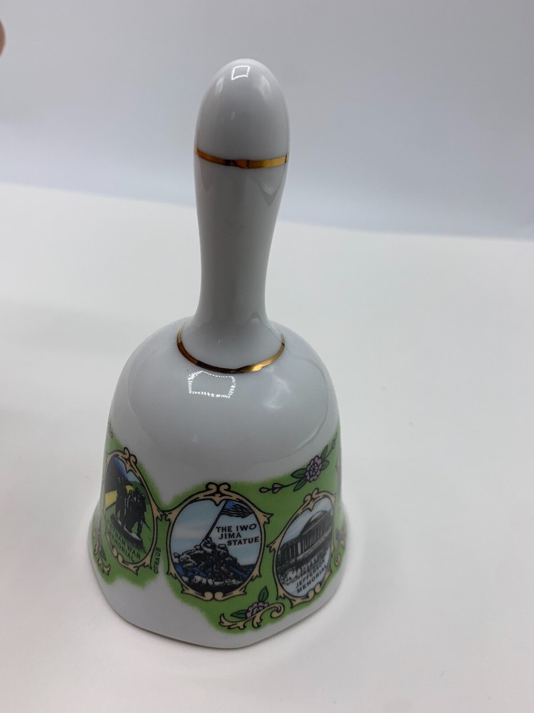Ceramic Bell Washington D.C. White 5.5" Tall