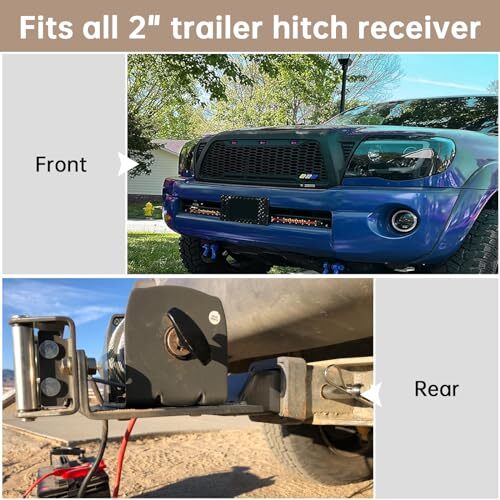 Universal 2" Receiver Trailer Hitch Winch Mount Plate Winch Mounting BracketW