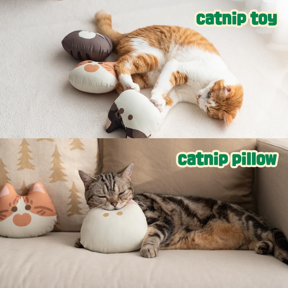 Gororong Interactive Catnip Toy for Indoor Cats – Refillable,...