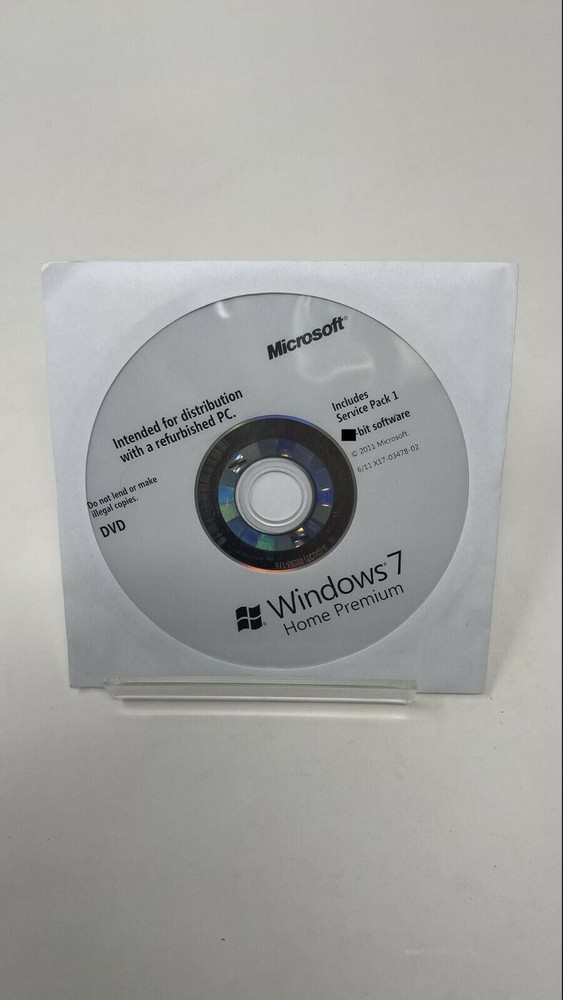 Windows 7 Home Premium 32 Bit Refurbished DVD with Key