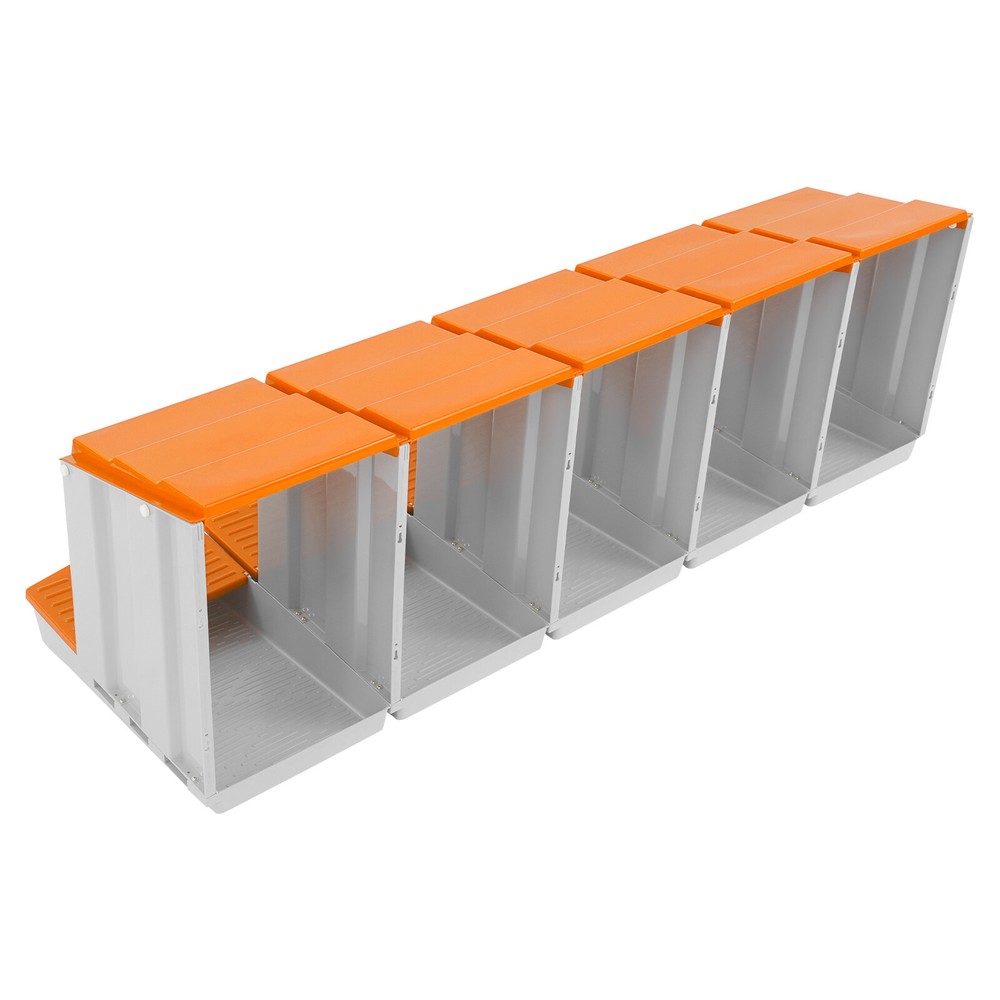 5-Compartment Chicken Nesting Box, Chicken Nest Laying Box with Egg Collection