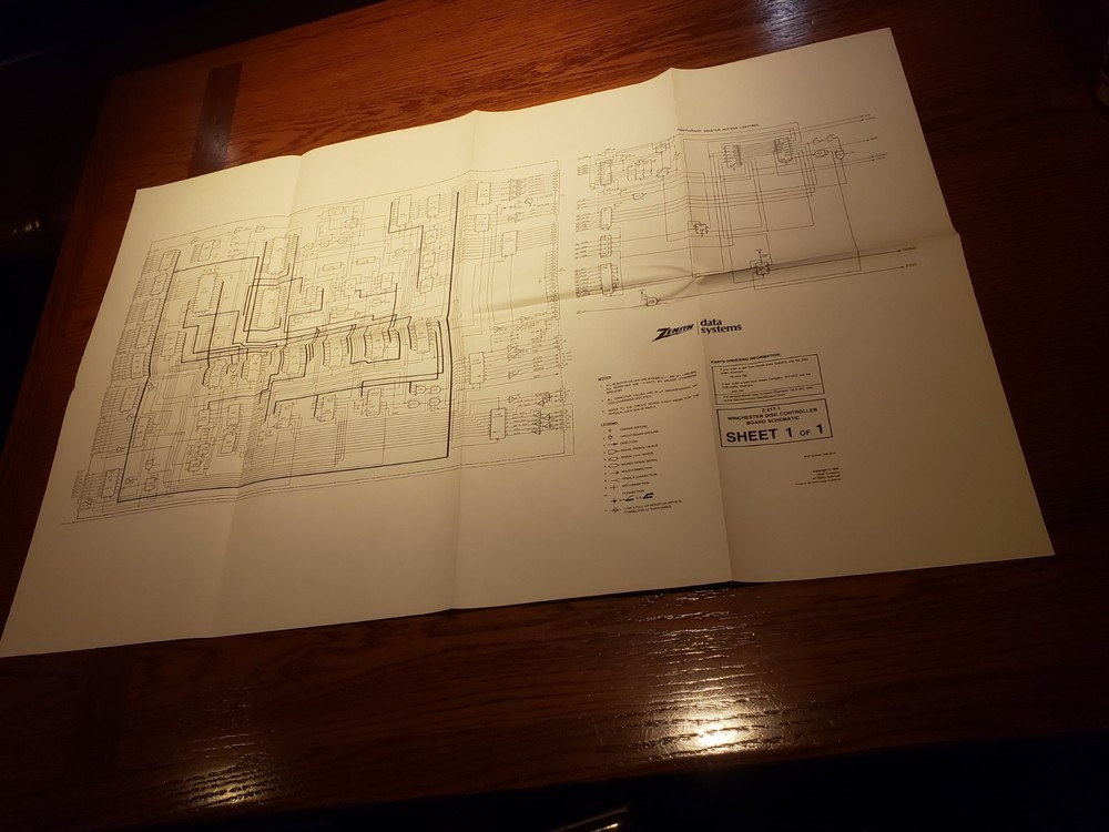 Heathkit/ Zenith Winchester Disk Controller Z-217-1 Schematic