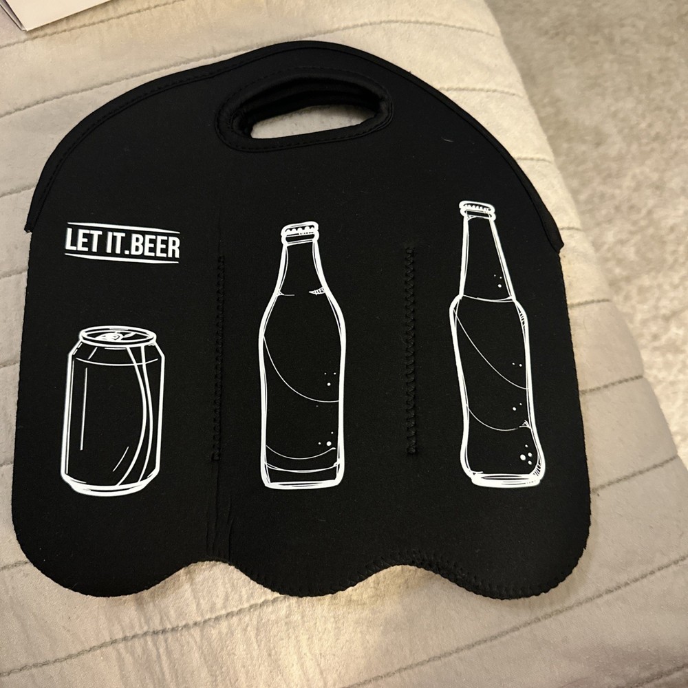 Neoprene Six Pack Carrier, Let It. Beer.