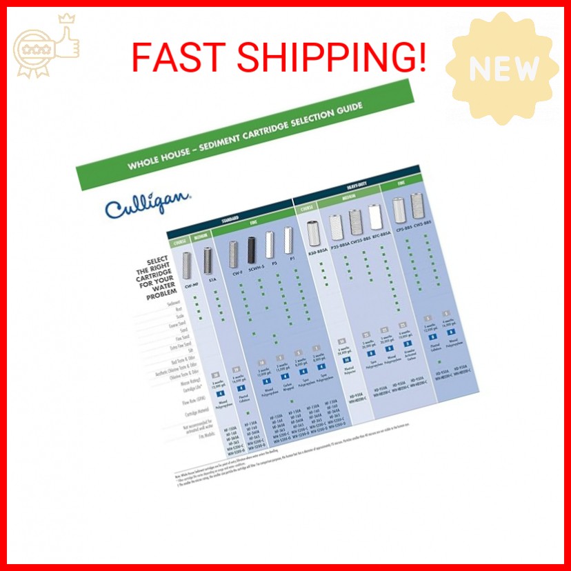 Culligan Whole House Water Filter P5A - Reduces Sediment, Rust, Scale & Dirt for