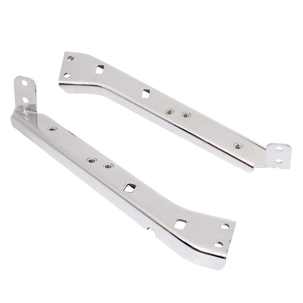 Chrome Left & Right Saddlebag Rail Support Brackets For Harley Touring 1985-2008