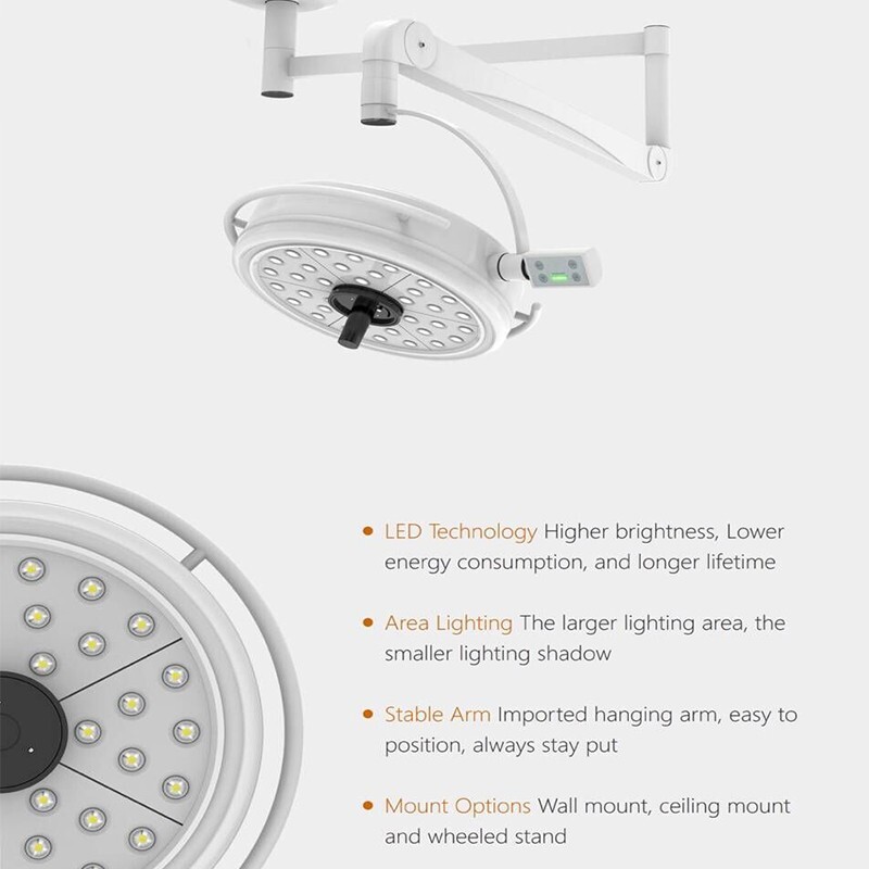 108W LED Dental Surgical Ceiling Mounted Shadowless Operation Light KD-2036D-2