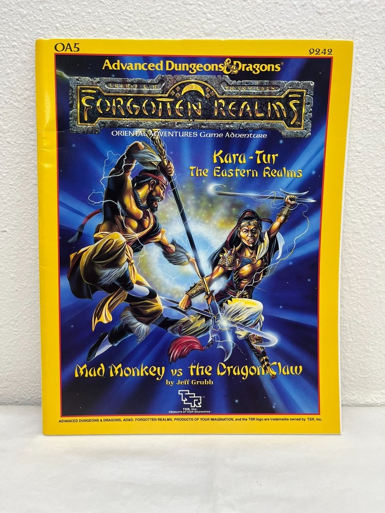 Dungeons and Dragons 2e - Mad Monkey vs the Dragon Claw Module