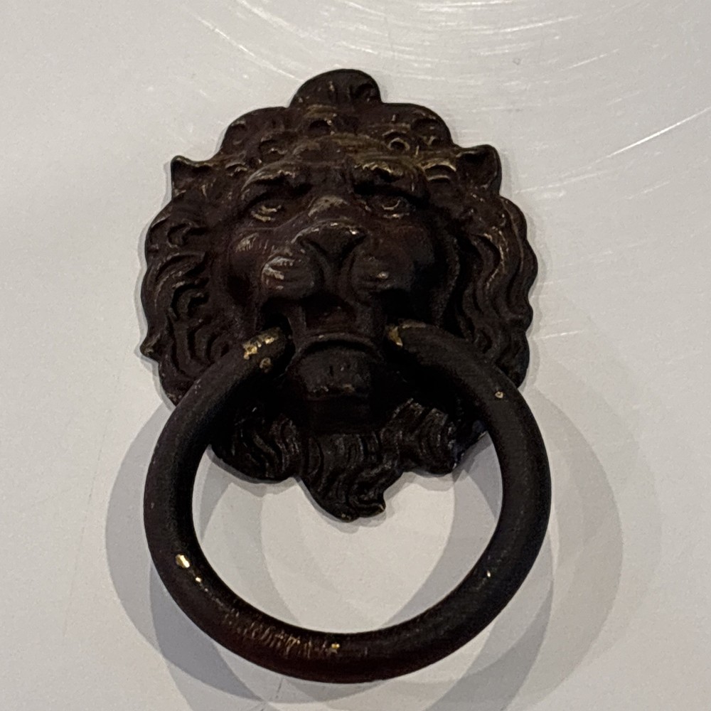 KBC Keeler Brass Lion Head Drawer Cabinet Pulls H377 KBC4 1.5” Ring Loop Pull