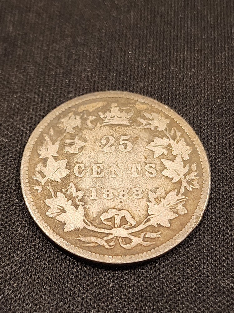 1888 Canada 25 Cents Silver Coin