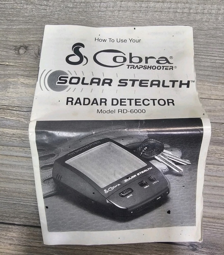 VTG Cobra Trapshooter Micro Radar Detector Rd6000 w/ Leather Case