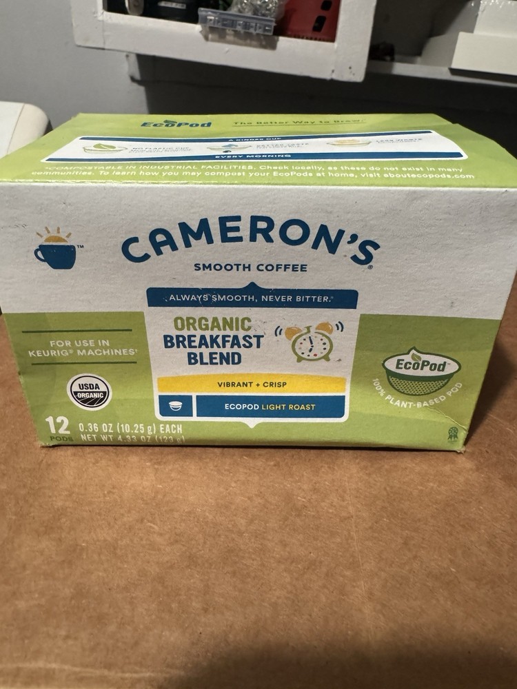 Cameon’s Smooth Coffee Organic Breakfast Blend Eco Pod