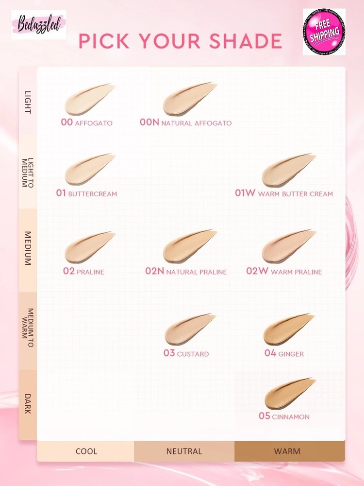 Glad2Glow Perfect Cover Cushion Foundation Full Coverage-FREE 1 REFILL