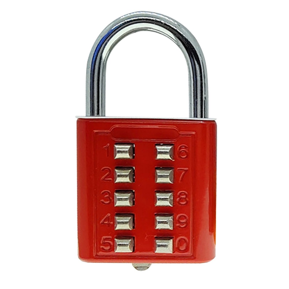 Button Combination Padlock Zinc Alloy Digits Password Lock for Trolley Case