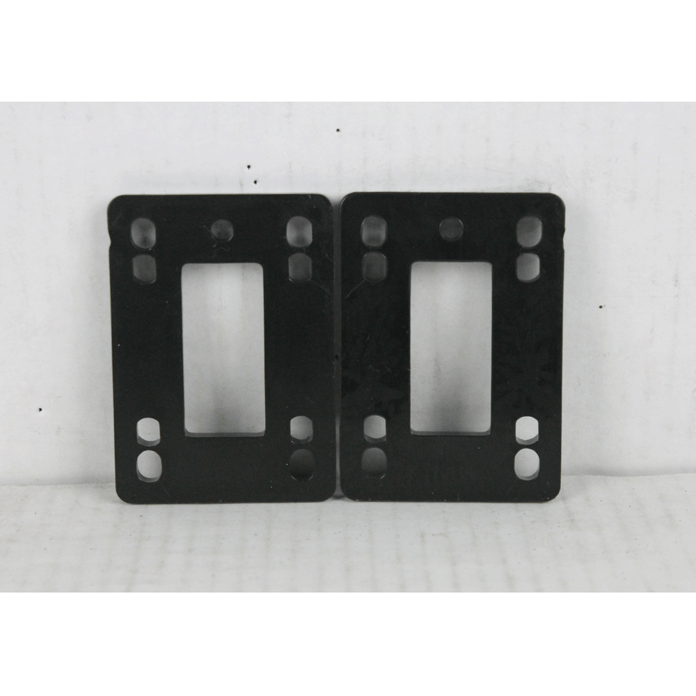BLEMISHED Blank Black Skateboard Longboard Plastic 6mm Riser Pads