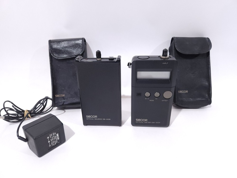Siecor Optical Meter OM-100F And Optical Source OS-100 with Soft Cases