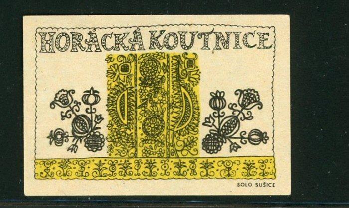 Czech Match Box Label Horacka Koutnice