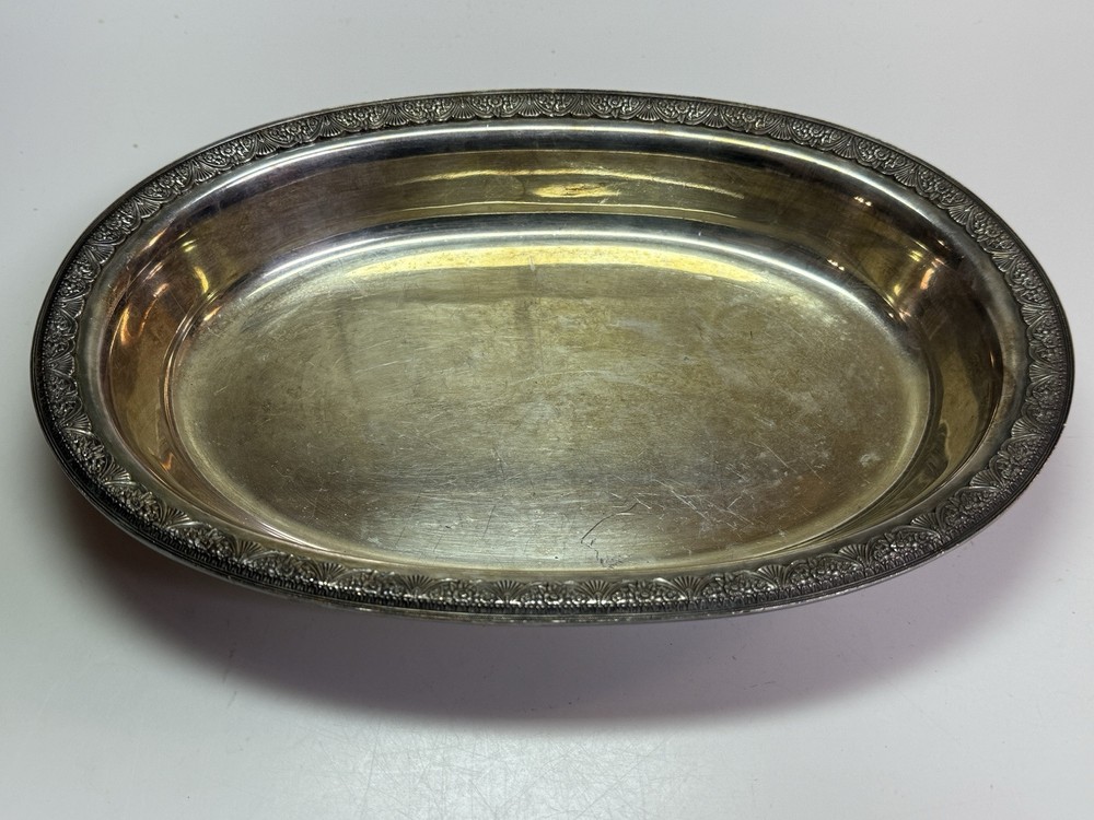 Vintage Silverplated Oval Platter with Handles
