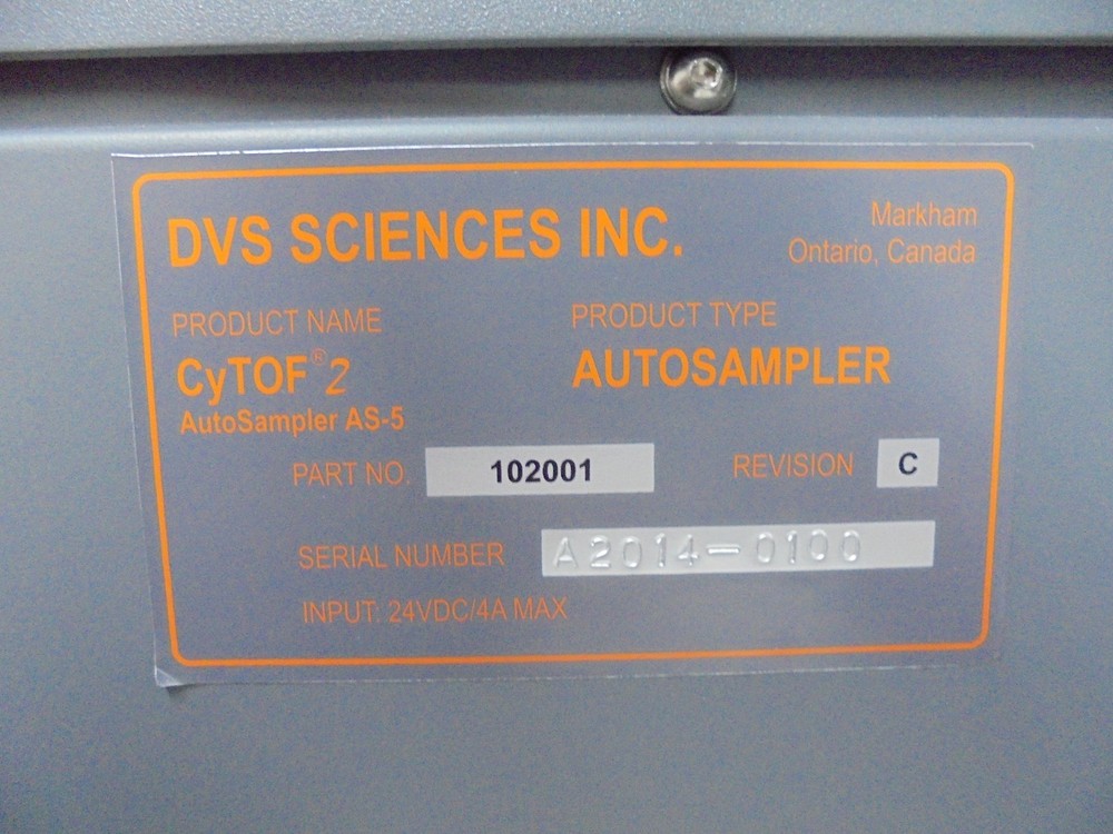 DVS Sciences Inc 102001 CyTOF 2 Autosampler Untested