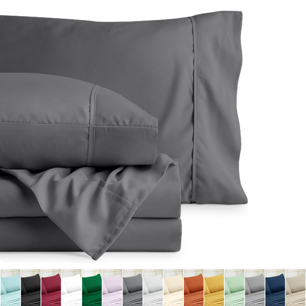 4 Piece Bed sheet set Microfiber Hotel Luxury Ultra Soft Deep Pocket Sheets