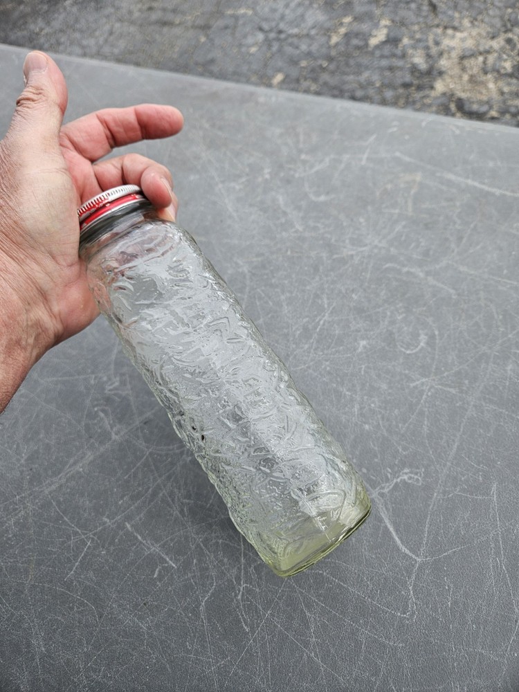 Vintage Anchor Hocking Thin Refrigerator Bottle Embossed Side Spout