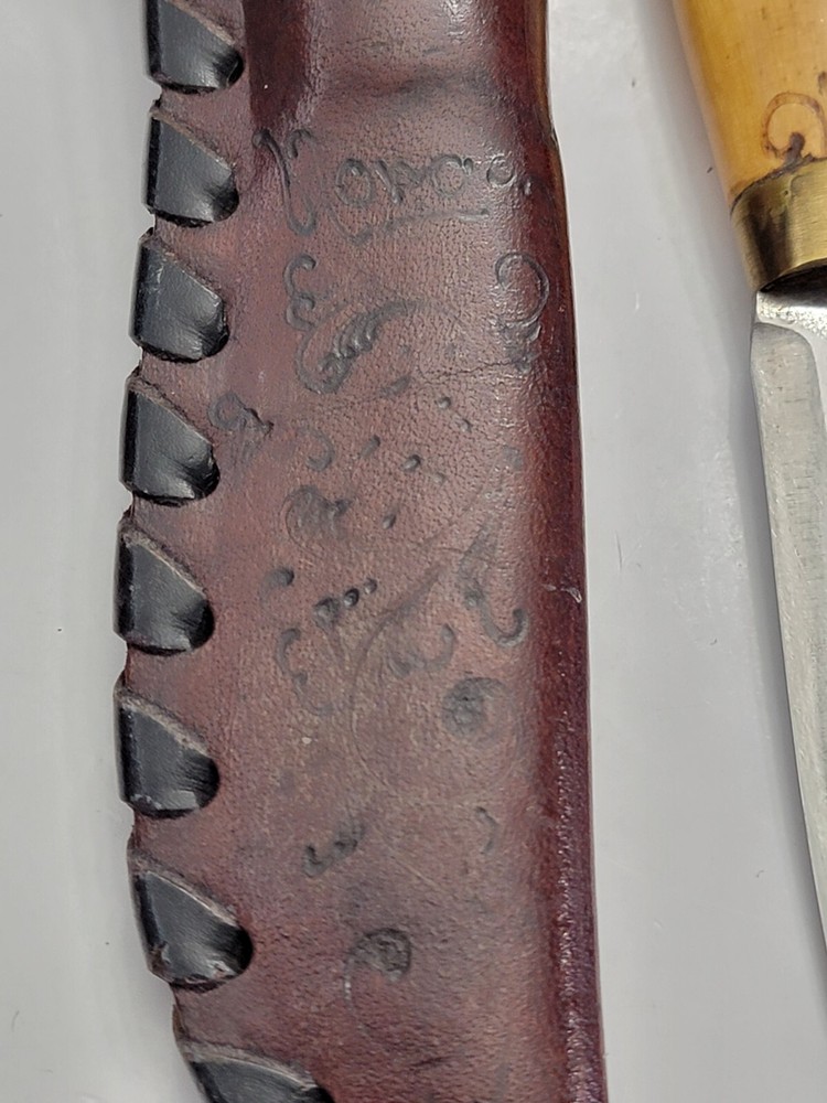 Brusletto Geilo Norway Fixed Blade Knife w/ Sheath E369
