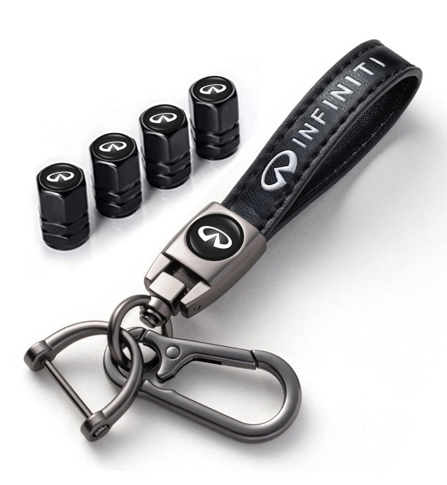 Infinity Leather KeychainTire Valve Caps Caps Combo