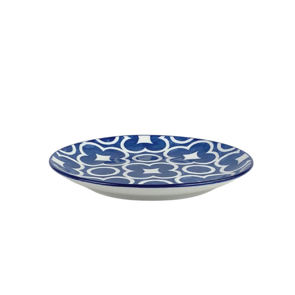 Mainstays Modern Blue and White Pattern Stoneware Salad Plate Replacement 7.5”