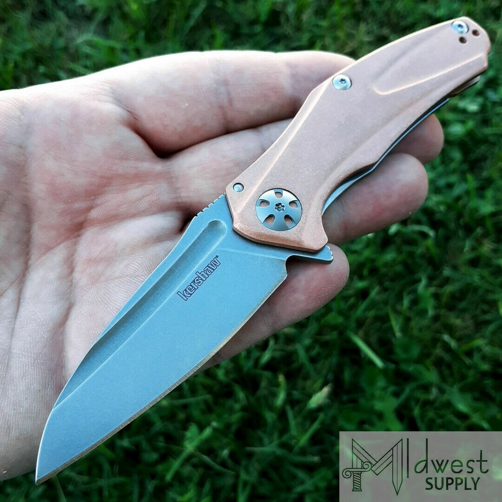 Kershaw Natrix Sub Frame Folding Knife 2.75" D2 Tool Steel Blade Copper Handle