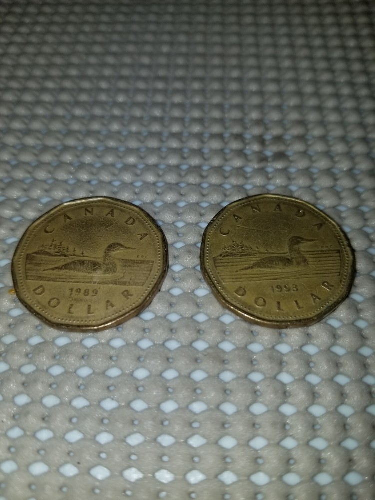 Canada Dollar Coins 1993 & 1989