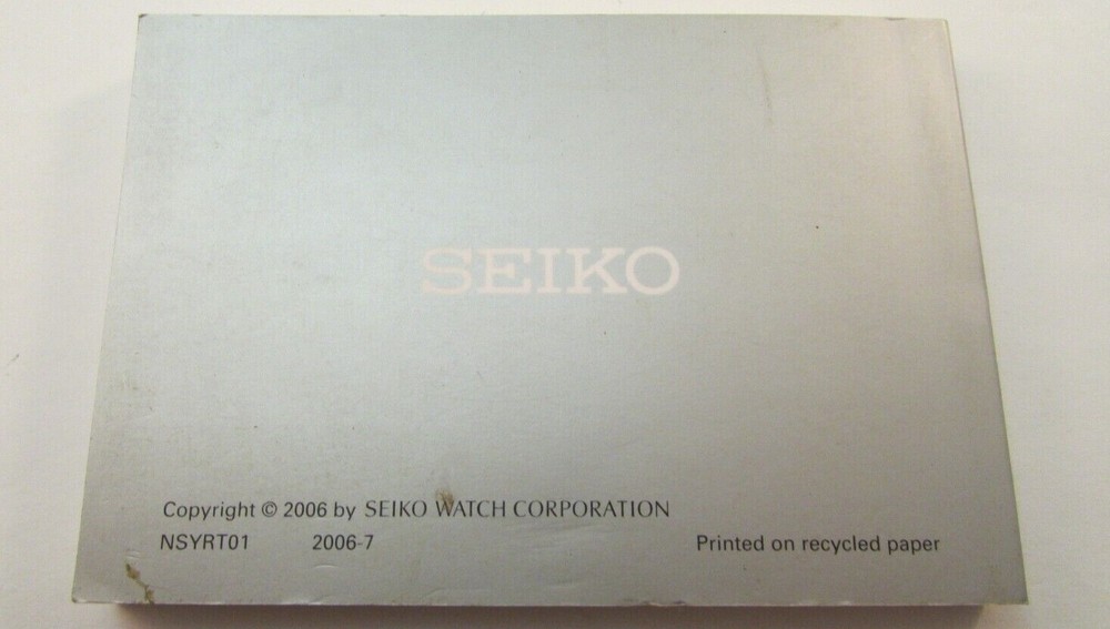 Seiko Rotary Slide Rule Manual 2006 Multi Language