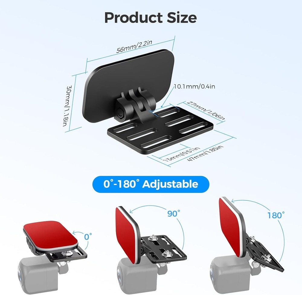 Rear Camera Holder Window Bracket for Most Back Dash black, red