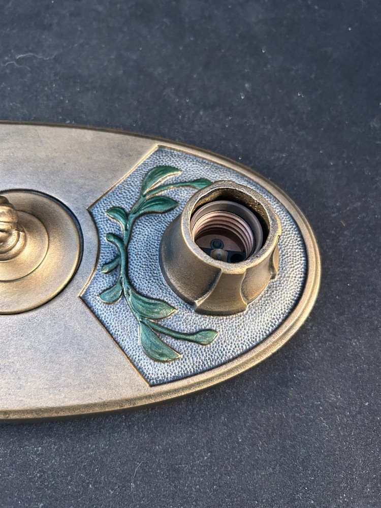 1920-30s Iron 2 Light Flush Mount Fixture