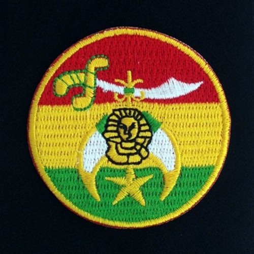 Masonic Shriner (3-Color) Embroidered Emblem Patch (SH-2)