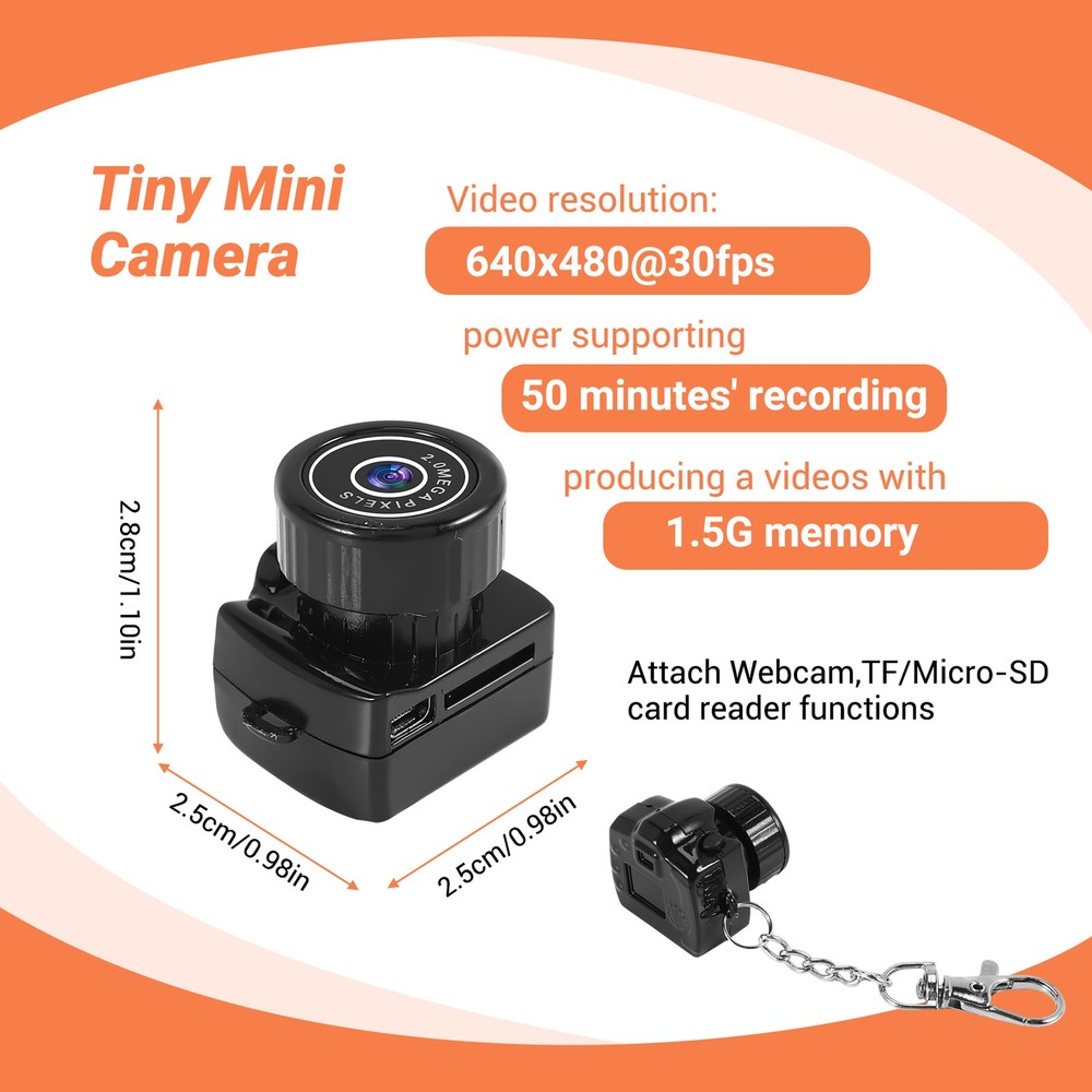 Tiny Camera Video Audio Recorder Webcam Y2000 Camcorder Small Security5782