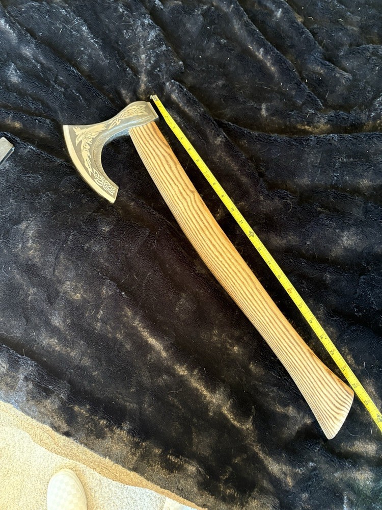 23” Viking Axe With Scabbard.   Nice, Heavy