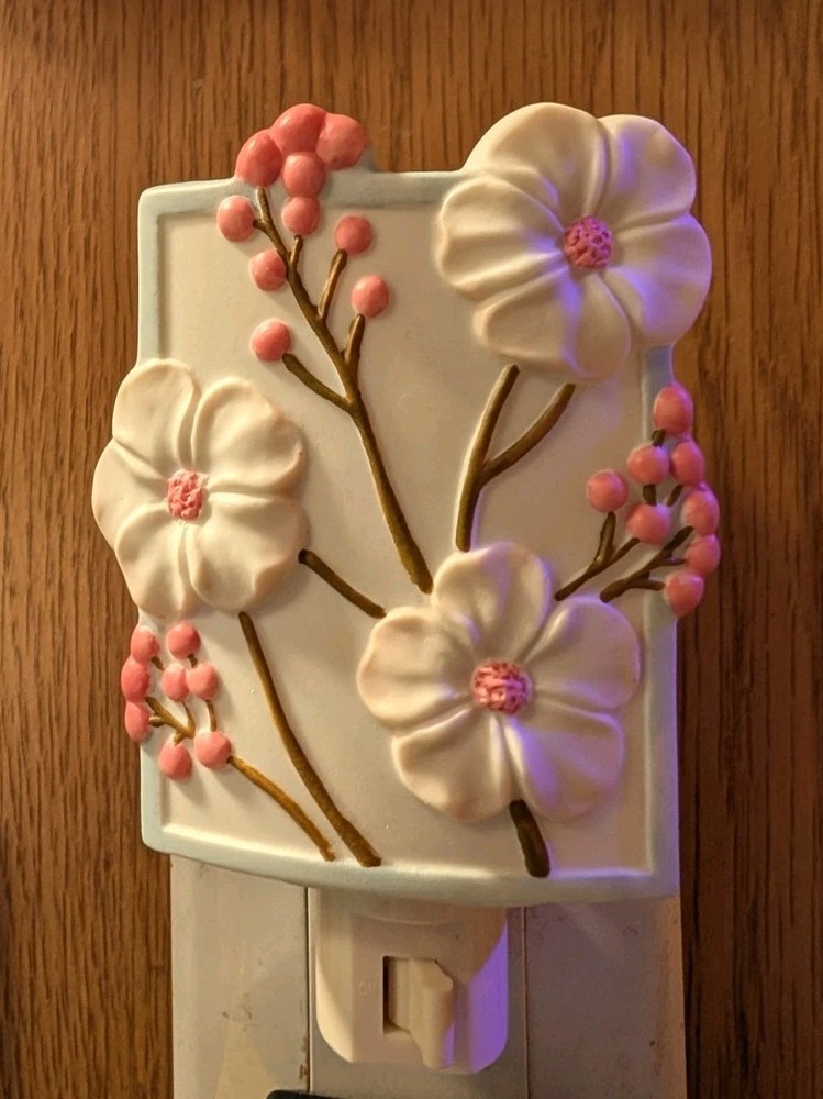 Ceramic Floral Night Light Flowers