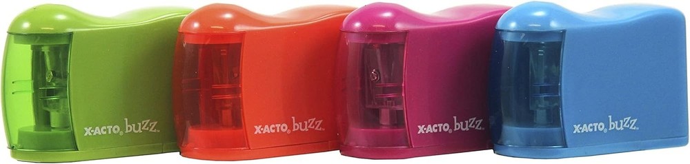 X-ACTO 16758 Buzz Battery Pencil Sharpener, Assorted Colors, 1 Count