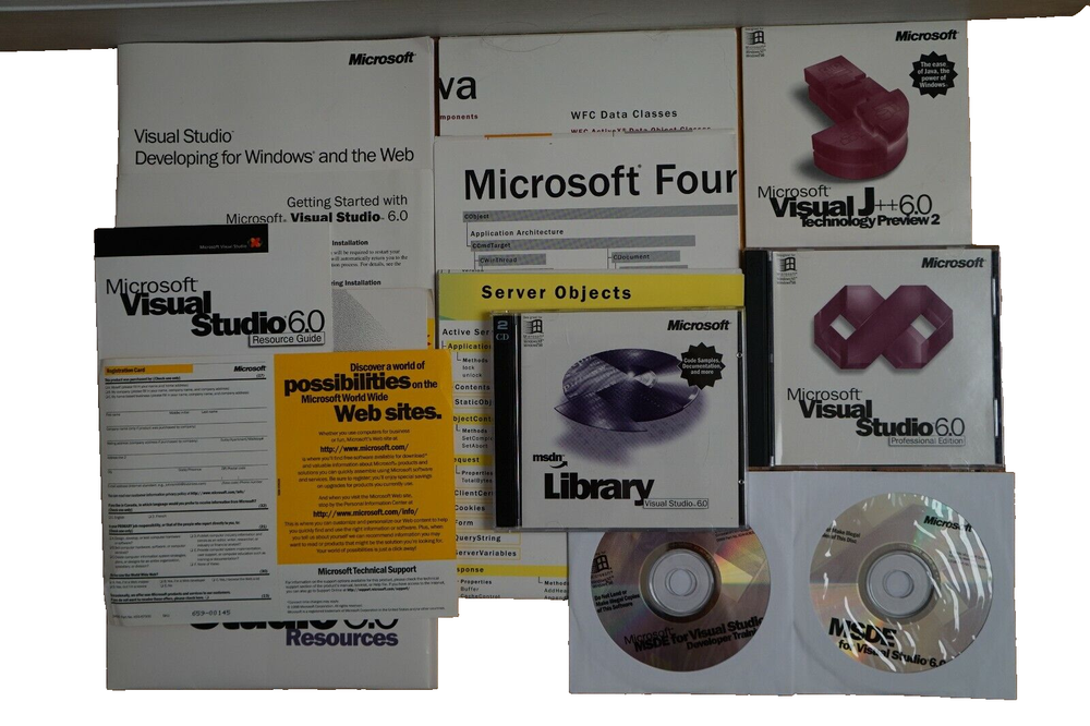 Microsoft Visual Studio Professional 6.0 UPGRADE or FULL VERSION WIN 95 thru 11