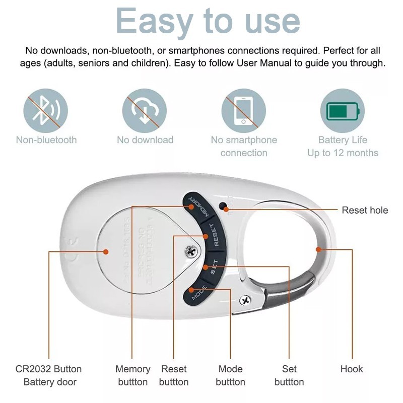 Simple LCD Display Walking Step Counter Clip on Step for Walking 3D Pedometer