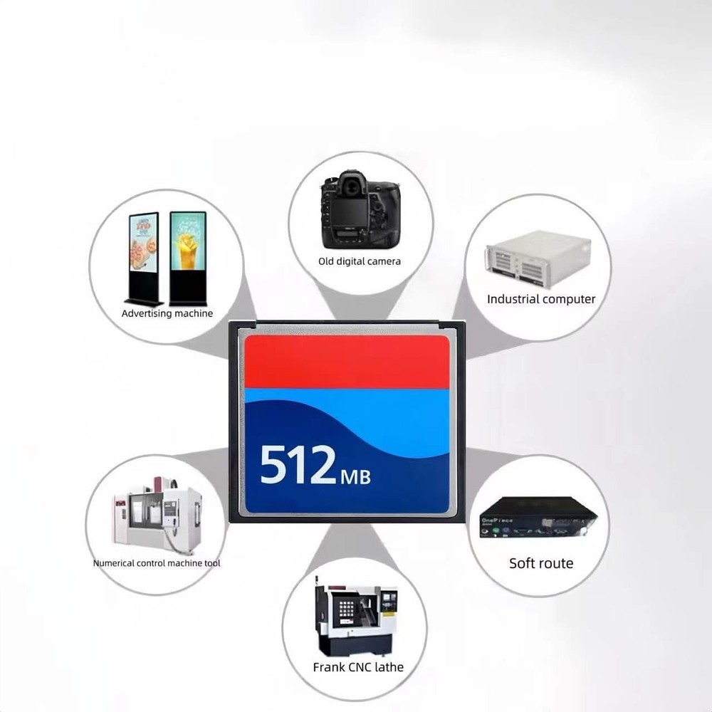 CF 512MB CompactFlash Memory Card Type I for Camera Numerical Control Machine...