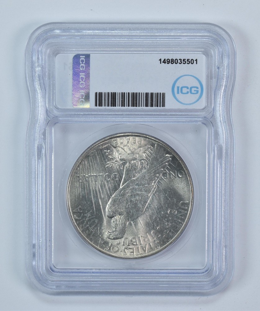 1934 Peace Silver Dollar MS63 ICG