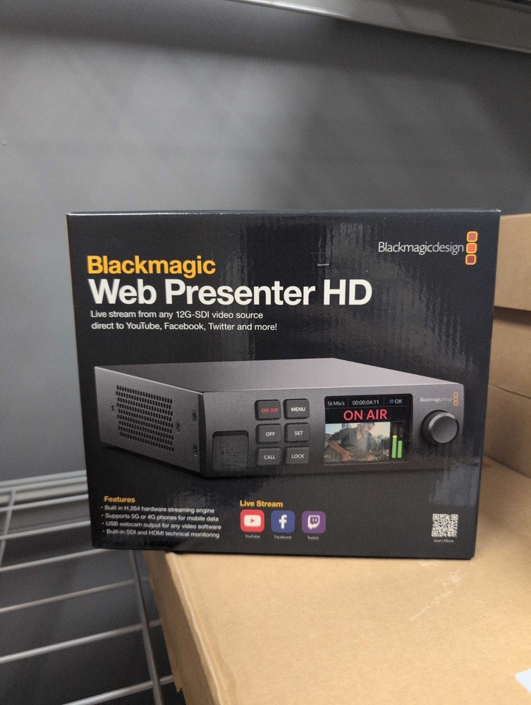 NEW Blackmagic Design Web Presenter HD BDLKWEBPTRPRO Live Stream Encoder (G96)