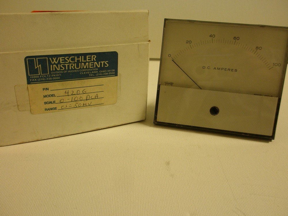 Weschler Instruments Panel Meter 420G 0 - 100 DCA