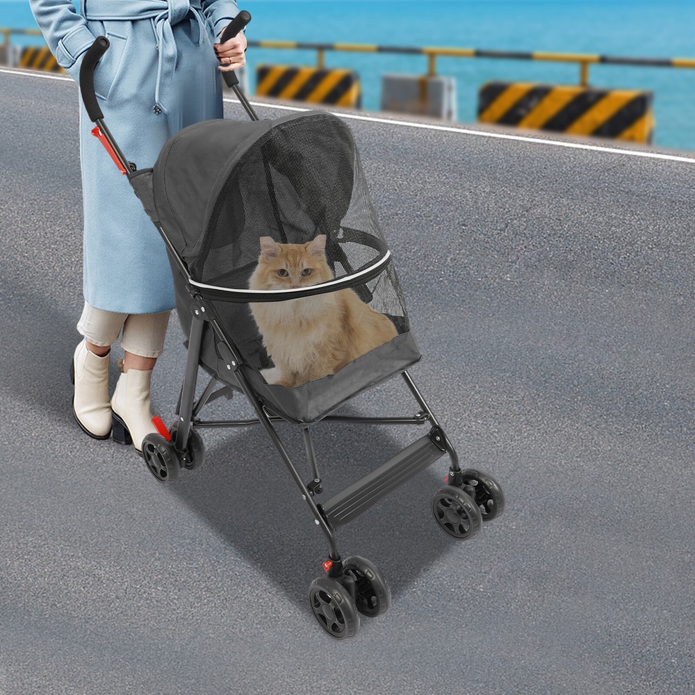 Foldable Lightweight Durable Pet Stroller For Small & Medium-sized Dogs/Cats
