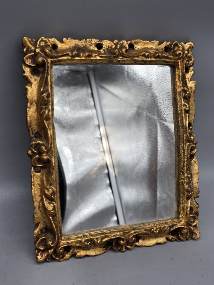 Vintage Gold Guilded Small Mirror