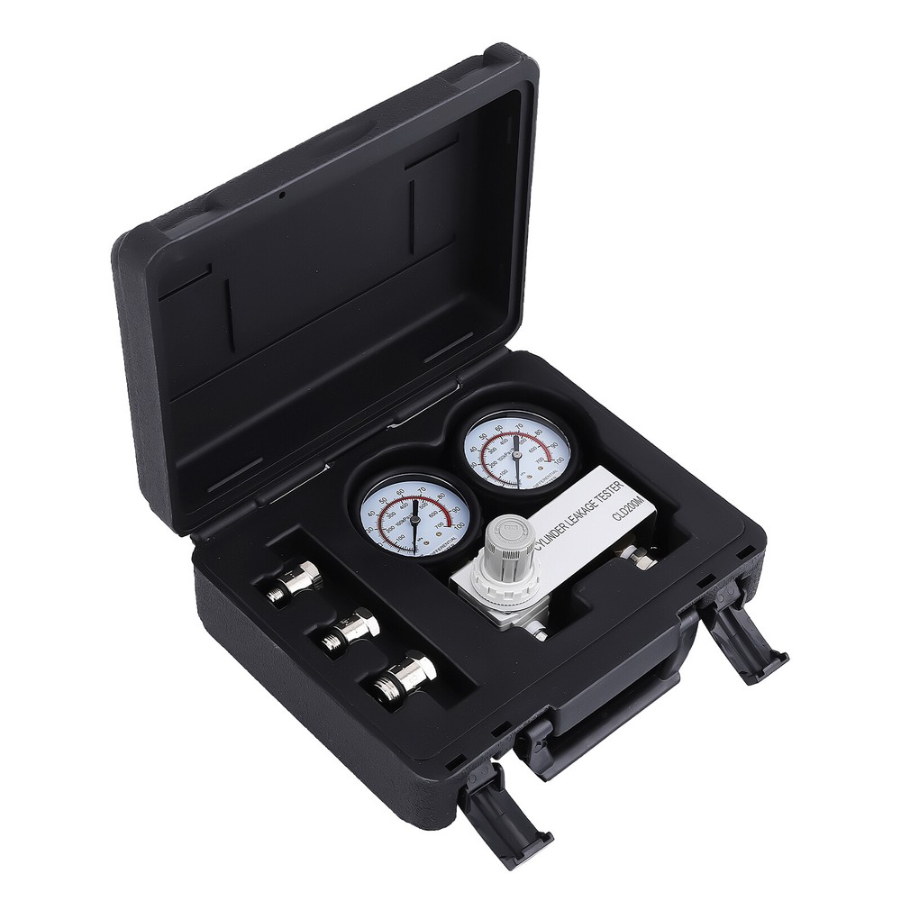 Cylinder Leak Down Tester Engine Compression Diagnostics Test Tool Kit Gauges