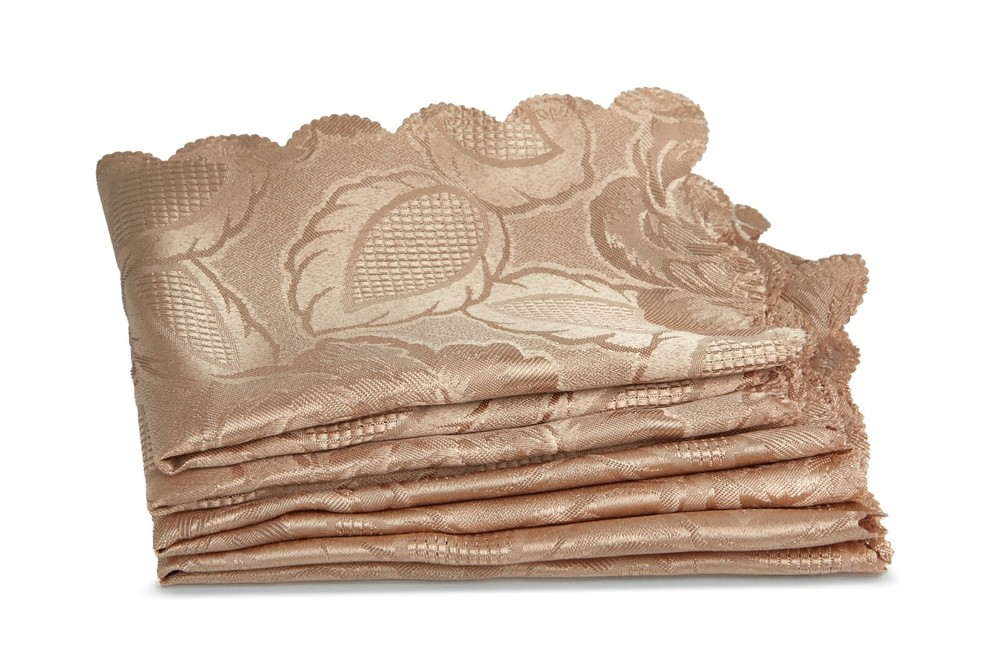 Napkins woven jacquard design Soft Polyester Tableware - Damask Rose